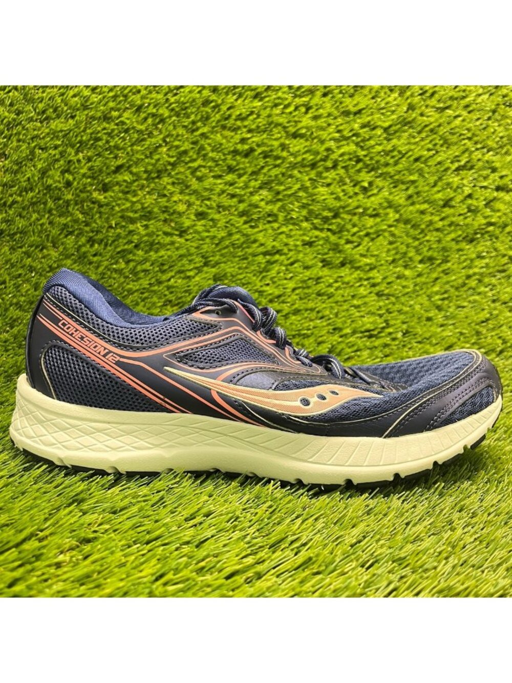 Saucony Cohesion 12 Womens Size 9.5 Blue White Athletic Running Shoes Sneakers
